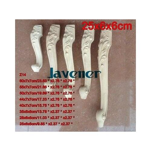 Z14-25x6x6cm Wood Carved Onlay Applique Carpenter Decal Wood Working Carpenter Leg House