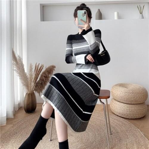 Модные трикотажные платья Helisopus China At AliExpress