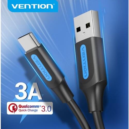 Vention USB Type C Cable 3A Fast Charging Wire For Samsung S10 S9 Xiaomi Redmi Huawei Mobile Phone USB C Cable Charger Date Cord