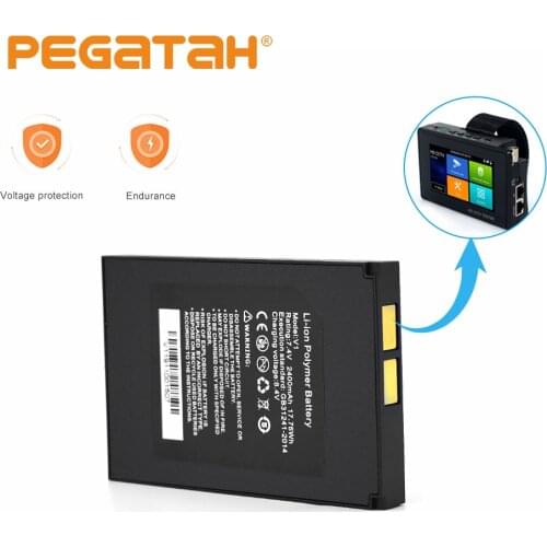 7.4V 2400mAh Lithium Ion Polymer Battery for IP Camera CCTV Tester 8MP CVI CVBS CCTV Tester Monitor