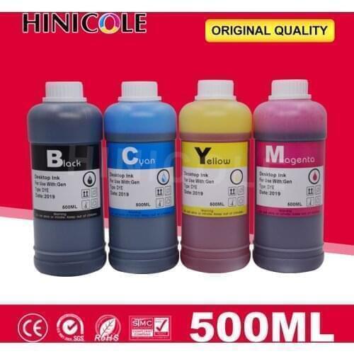 Hinicole Bottle Ink 500ml Refill Ink kit For HP 123 122 121 301 302 304 300 650 652 21 22 140 141 901 350 351 XL Printer Ink