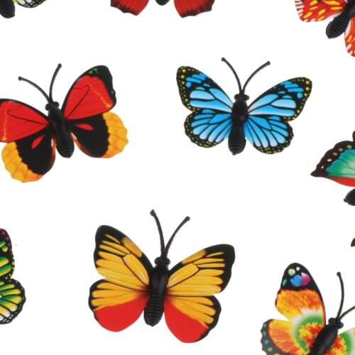 Pack of 12pcs Multicolored Lifelike Butterfly Figurine Science & Nature Insects Model Kids Developmental Toy Collectibles