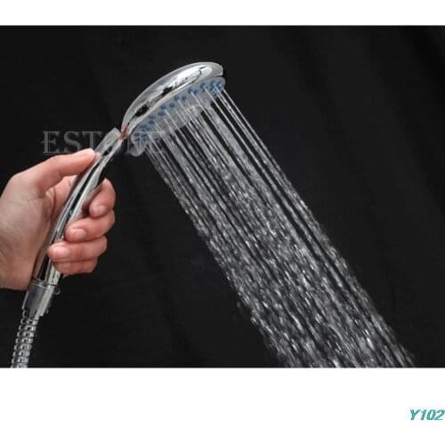 3 Mode Function Chrome Home Bathroom Universal Spray Anti-limescale Shower Head