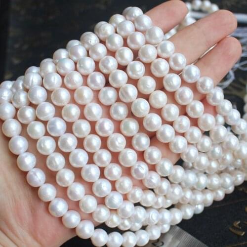 Natural Freshwater 9mm Near Round beads 15inch 46pcs per strand , For DIY Jewelry Making, pendant,necklace
