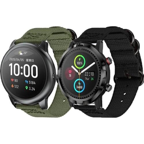 Nylon Sport Strap for Haylou Solar LS05 ls05S Smart Watch Bracelet Breathable strap For Xiaomi RS 3/LS04 watch Accessories