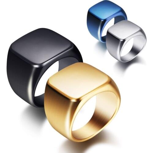 Stainless steel wedding ring ring jewelry fashion ring jewelry square titanium steel finger gift man man width