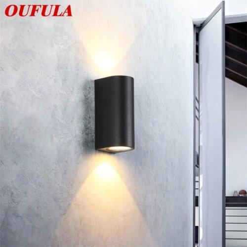 OUFULA Outdoor Lighting Sconces Waterproof LED Patio Wall Lights Decorative For Courtyard Balcony Porch