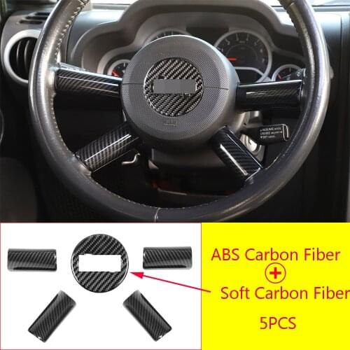 Carbon Fiber ABS Steering Wheel Panel Cover Kit Forfor Jeep Wrangler JK 2007-2010