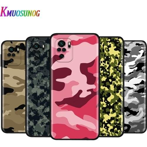 Silicone Cover Camouflage Army For Xiaomi Redmi Note 10 10S 9T 9S 9 8T 8 7 7S 6 5A 5 4 4X 5G Pro Max Phone Case