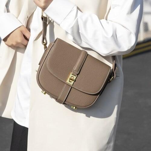 OUSSON 2021 New Design Small Square Bag Exquisite Female Leather Crossbody Bag Fashion One-Shoulder Bag For Woman