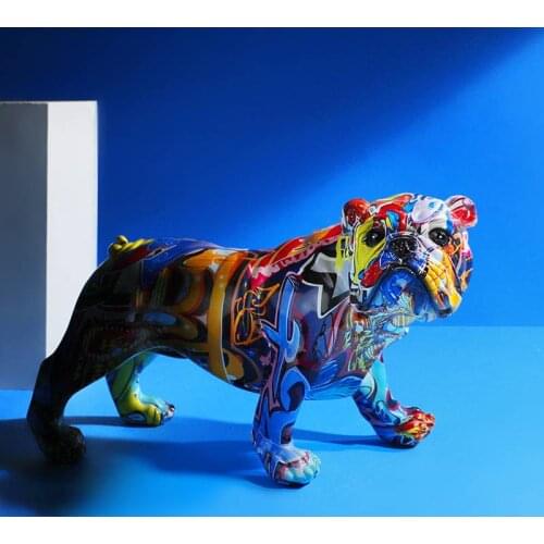 Colorful French Bulldog Decoration Car Ornaments Auto Interior Accessories Decoration Birthday Gift Home Decoration