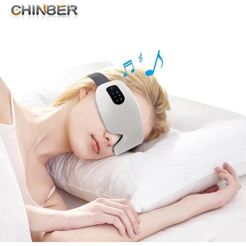 Smart Eye Mask with Heating Vibration Eye Massage Ocular Pressure Therapy glasses Bluetooth Music Relaxing Eye Improve Sleep