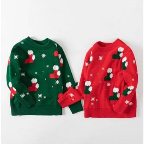 Christmas Clothes New Baby Boys Sweater Autumn Winter Bottoming Clothing Child Knit Clothes Kids Girls Pullover Sweater