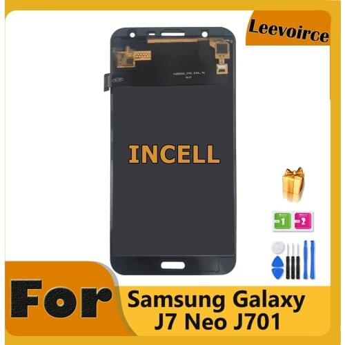 INCELL 5.5" AMOLED For Samsung Galaxy J7 neo J701 LCD Display J7 Touch Screen Digitizer J701F J701M J701MT Core Replace Parts