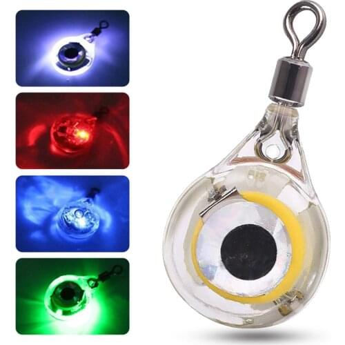 1Pcs/3Pcs Mini Fishing Lure Light LED Night Light Lamp Eye Shape Underwater Deep Drop Electronic Luminous Bait Accessories Tackl