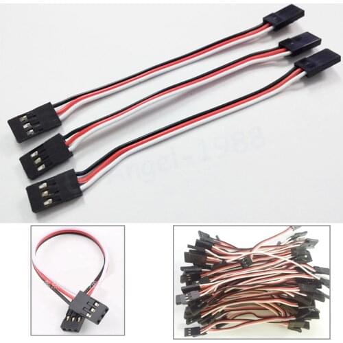 10pcs 100mm 150MM 200MM 300MM Servo extension cord Male to Male for JR Plug Servo Extension Lead Wire Cable 10cm