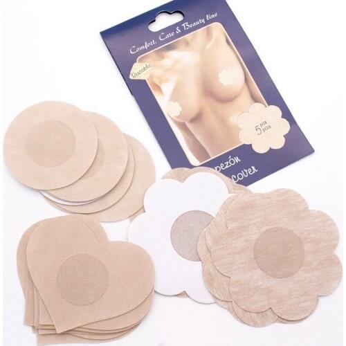 10pcs Bra Nipple Stickers Invisible Nipple Cover Women Reusable Chest Pads Self Adhesive Breast Lift Up Tape Sexy Strapless Bra