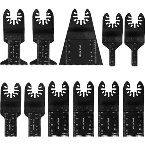 11pcs Saw Blades Universal Wood Metal Oscillating Multitool Quick Release Fit Treasure Oscillating Tool Blades