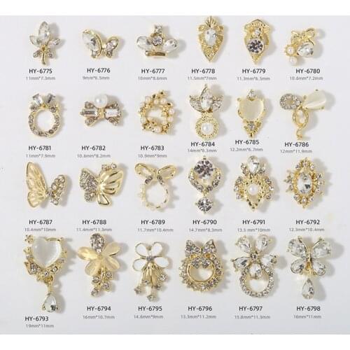 20pieces 3D metal Zircon Nail art jewelry japanese nail decorations top quality zircon crystal manicure zircon diamond charms