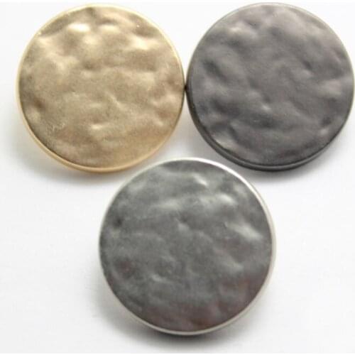 200 Pieces High-Grade Metal Flat Buttons Linen Pattern Coat Sweater Suit Shirt Button Wholesale Button Spot 11-25MM