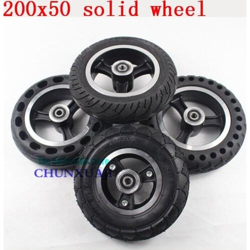 200x50 solid wheel for Electric Scooter 8'' Tyre With Wheel Hub 8 inch Scooter Tyre Aluminium Alloy Wheel Electric Vehicle