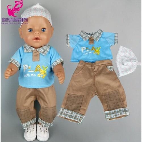 43cm Baby Doll Boy clothes pants for 17 Inch bebe Dolls clothes children gift