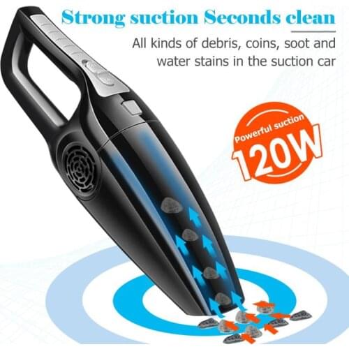 VODOOL 12V 120W Car Vacuum Cleaner 3600mbar Wet Dry Dual Use Portable Handheld Auto Interior Air Vent Detailing Vacuum Cleaner