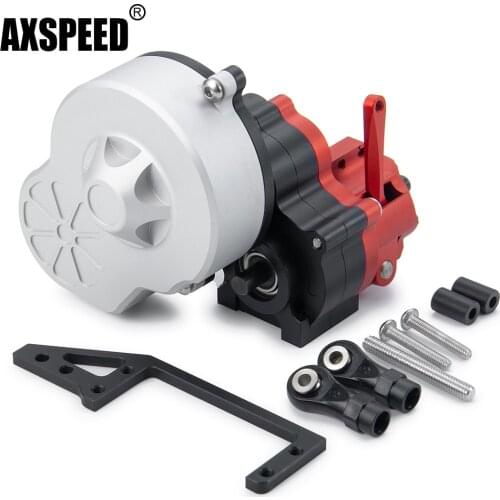 AXSPEED Metal Transmission Cutoff Gearbox with Motor Gear for Axial AX10 SCX10 Wraith 1/10 RC Car Truck Upgrade Accessories Part