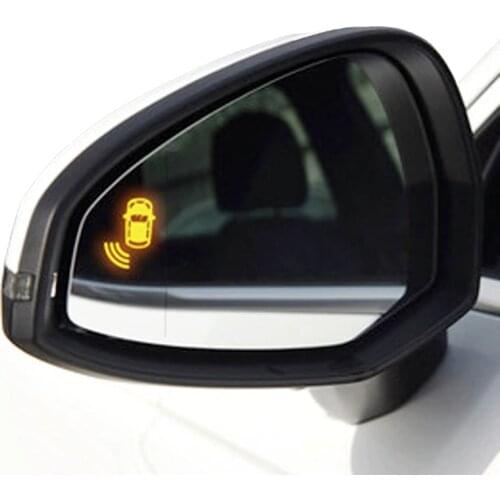 B8 B9 BSD BSM Radar Blind Spot Detection Assist LED Wide Angle Wings Side Mirror Glass Retrofit Parts for A4 A5 B7
