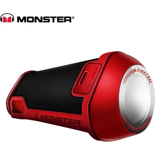Monster Firecracker Bluetooth Speaker Waterproof Outdoor Car Mini Portable Speaker Built-in LED Light with Mic Deep Bass Sound