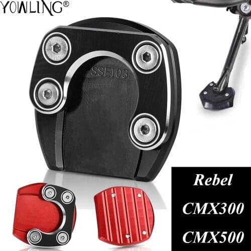 Motorcycle Side Stand Enlarger Plate Kickstand Enlarge For Honda Rebel CMX300 CMX500 CMX 300 500 2017 2018 2019 2020 2021M Parts