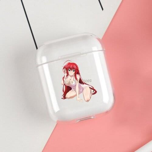 High School DxD Rias Gremory Cases For Apple AirPods 1 2 Case Clear Wireless Bluetooth Earphone Case Protective Shell