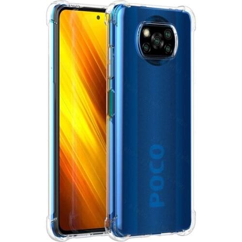 Poco X3 Phone Case Anti-fall Soft TPU Case for Xiaomi PocoX3 NFC Transparent Soft Little X3 Pocophonex3 X 3 X3nfc Back Cases
