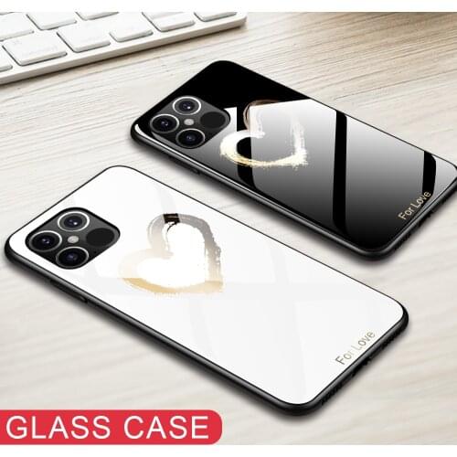 Painted Tempered Glass Mobile Phone for Iphone 11 Case 11Pro 12 12Pro Promax Anti-fall Protective Cover for Iphone Xr Case