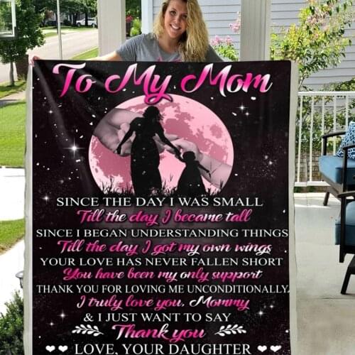 To My Mom From Daughter Dancing Mother And Kid Soft Throw Plush Sherpa Fleece Blanket