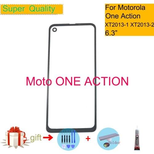 For Motorola Moto ONE Action XT2013-1 XT2013 Touch Screen Front Outer Glass Panel Lens For Moto One ACTION LCD Front Replacement
