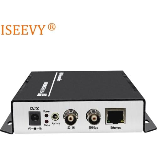 ISEEVY H.265 H.264 SDI Video Encoder SDI to IP Streamer support RTMP RTMPS RTSP UDP RTP SRT HTTP and Facebook Youtube Wowza
