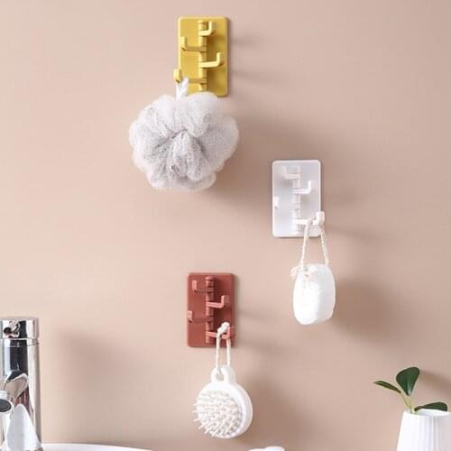 Hook free punching single cute wall hanging rack into the door key storage bedroom wall behind the door clothes