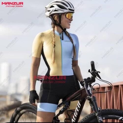 MANZUR Summer Fietskleding Dames Ropa De Ciclimo Bike Jersey Jumpsuits Macacao Ciclismo Feminino Frete Gratis Mono Mujer Verano