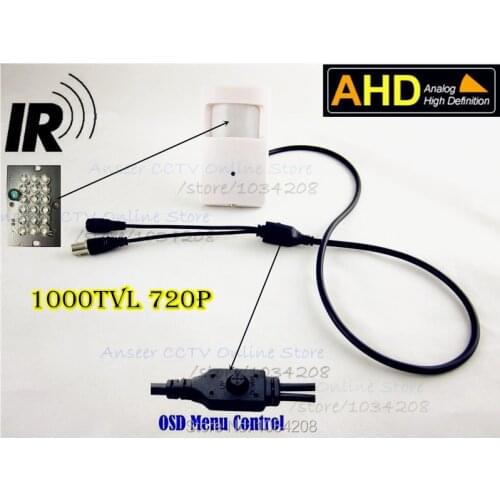 IR Night Vision Mini AHD Camera 3.7mm Pinhole Lens 720P 1.0Megapixel PIR CCTV Pinhole Camera Security Camera AHD Mini Camera Ahd