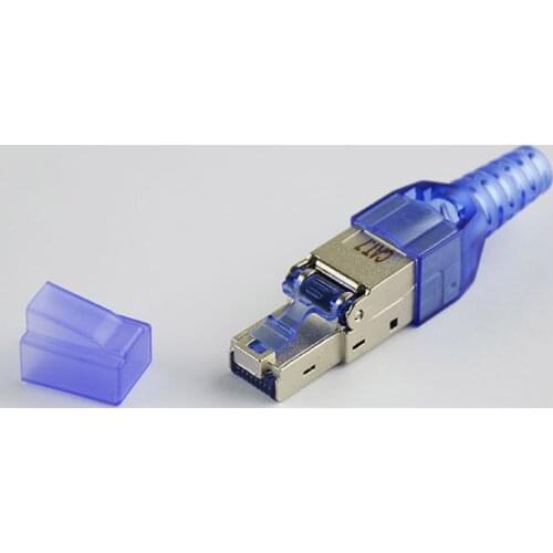 Cable Matters Tool-Free Shielded RJ45 Cat 7 / Cat6A Termination Plug Cat7 Plug / Cat7 Connector Modular 23/24AWG