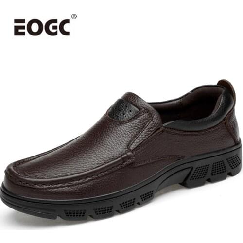 Natural Leather Men Casual Shoes Loafers Plus Size Handmade Flats Shoes Men Outdoor Autumn Winter Men Shoes Zapatos Hombres