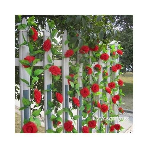 Yoshiko Artificial Rose Garland Silk Flower Vine for Home Wedding Garden Floral Decoration fake flowers flower garland