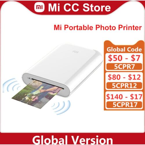 Global Version Xiaomi Mi Portable Photo Printer AR Photo ZINK Thermal Pocket Mini Wireless Bluetooth Printer Support Mi Home APP