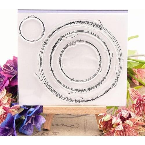 10x11cm Light circle Transparent Clear Stamps Silicone Seals Roller Stamp DIY scrapbooking photo album/Card Making wedding