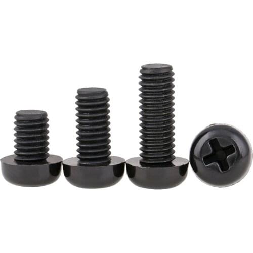 Wkooa M3 Screws Nylon Round Head Phillips Drive Robot Light Bolts Plastic Black Pack 1000