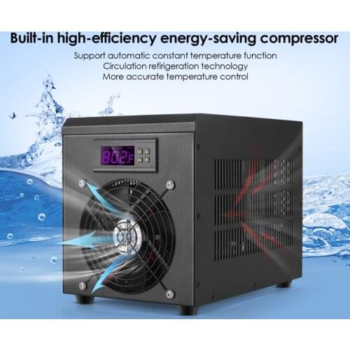 AUPORO Aquarium Water Chiller 60L Fish Tank Cooler Heater System 10-40℃ Temperature Setting Constant Quiet for Aquaculture