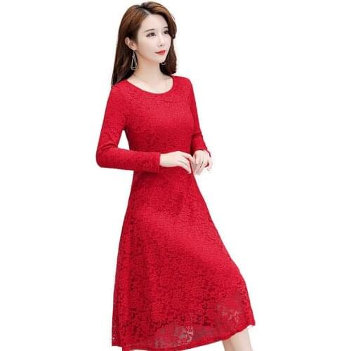 Womens Autumn Winter Dress 2020 New Lady Plus velvet Thicken Long Sleeves Dresses Plus Size Dress Fashion Warm Dress 5XLA404