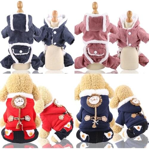 2020 Winter Pet Dogs Clothes Super Warm Jacket Thicker Cotton Coat For Small Dogs Pets Clothing For French Bulldog Puppy Costume