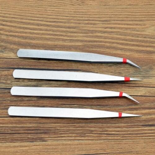 1Pc Electronics Industrial Tweezers Anti-static Curved Straight Tip Precision Stainless Forceps Phone Repair Hand Tools Sets